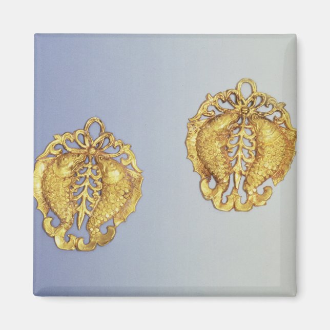 Imã Pingentes chineses, 17 quilates de ouro (Frente)