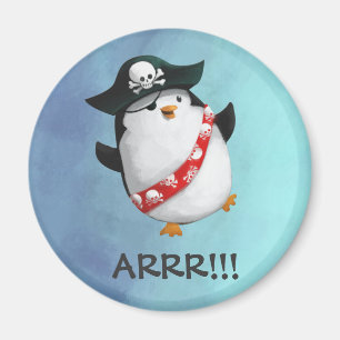 Imã Pinguim bonito do pirata