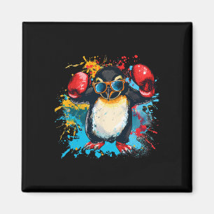 Imã Pinguim Boxeando Com Luvas de Boxe Kickboxing Engr