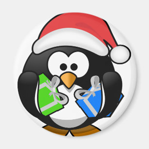 Imã Pinguim com presentes