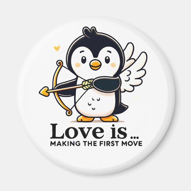 Imã Pinguim Cupido (Frente)