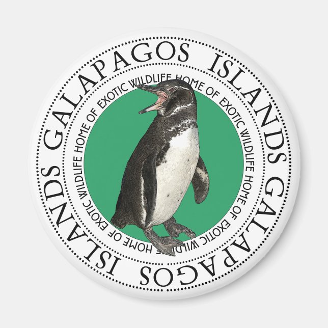 Imã Pinguim das Ilhas Galápagos (Frente)