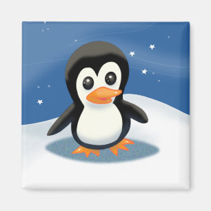 Imã Pinguim de Cartoon Adorável