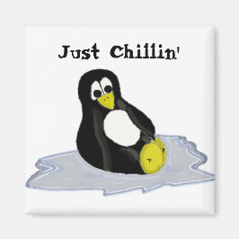 Imã Pinguim de desenho animado no gelo