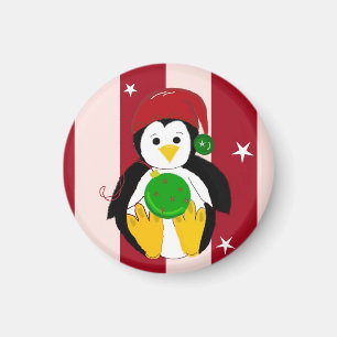 Imã Pinguim de Natal para Bebê