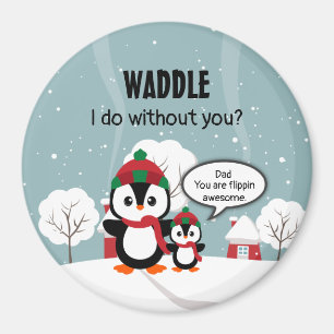 Imã Pinguim-de-neve crianças fofinhas desenho kawaii