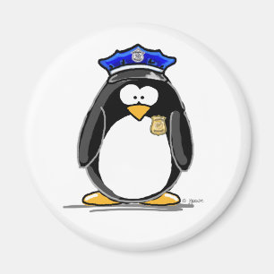 Imã Pinguim do agente da polícia