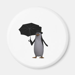 Imã pinguim e guarda-chuva