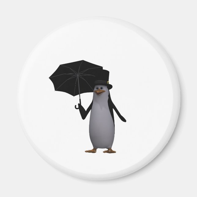 Imã pinguim e guarda-chuva (Frente)
