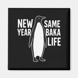 Imã Pinguim Engraçado Ano Novo Baka Vida Estilo de Hum