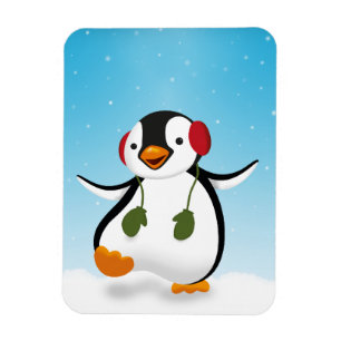 Ímã Pinguim engraçado bonito do inverno