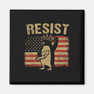Imã Pinguim Engraçado Resiste Pinguins Legal Protesto