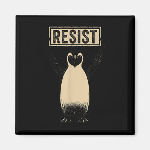 Imã Pinguim Engraçado Resiste Pinguins Legal Protesto