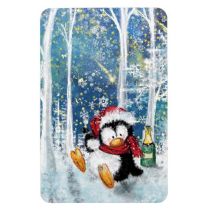 Ímã Pinguim Feliz - Feliz Natal - Divertido