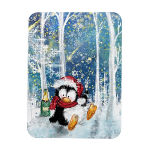 Ímã Pinguim Feliz - Feliz Natal - Saúde