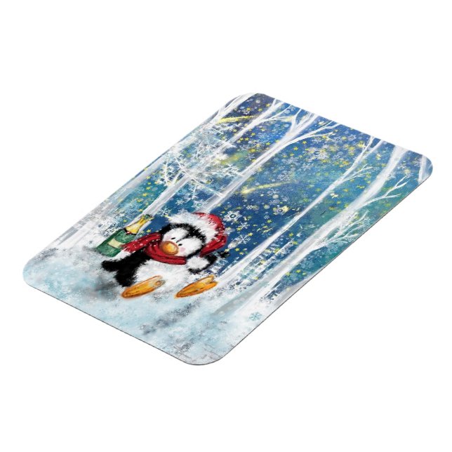 Ímã Pinguim Feliz - Natal (Left Side)