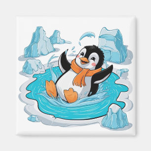 Imã Pinguim no gelo