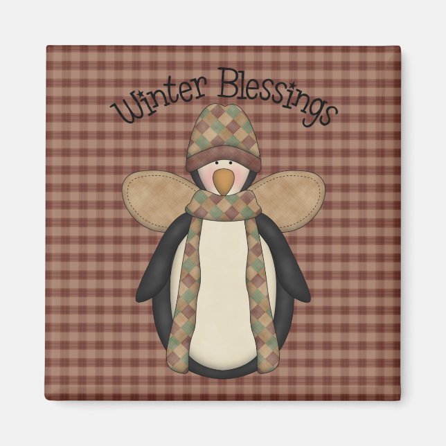 Imã Pinguim Pals Magnet de Natal (Frente)
