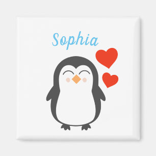 Imã Pinguim Personalizado Bonito