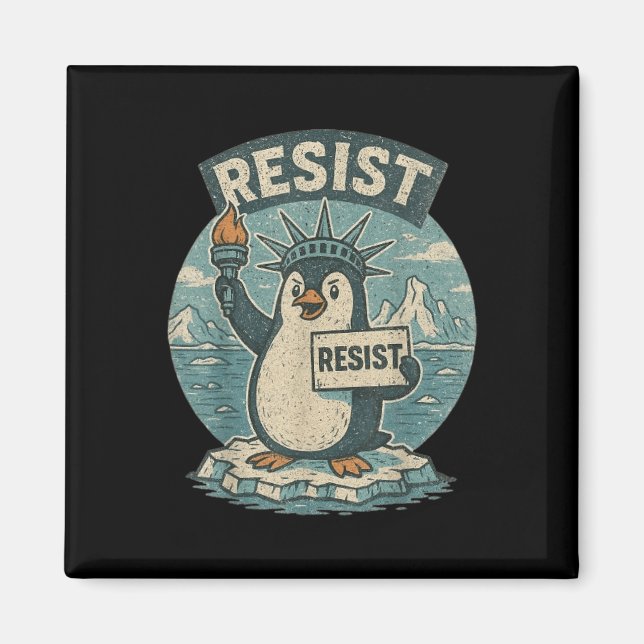 Imã Pinguim resiste a pinguins de camisa protestam gra (Frente)