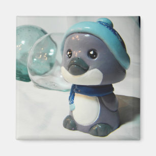 Imã Pinguim roxo mim