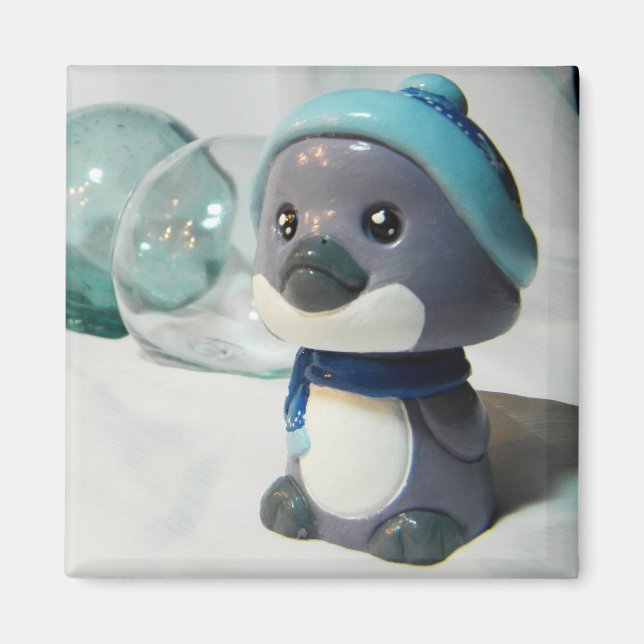 Imã Pinguim roxo mim (Frente)