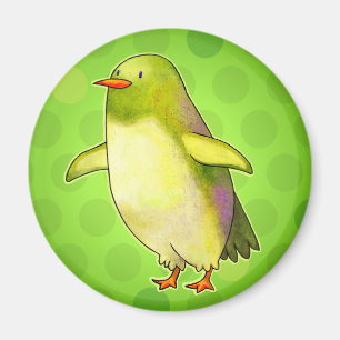 Imã Pinguim verde com ímã do ponto
