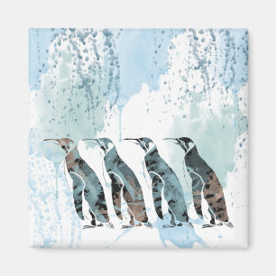 Imã Pinguins Amigos para Sempre