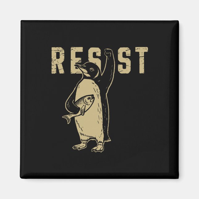 Imã Pinguins Com Nadadeiras Para Cima Resistem Pinguin (Frente)