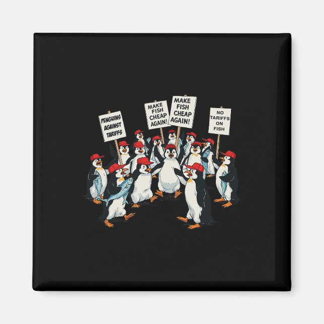 Imã Pinguins Contra Direitos Anti-Pautais De Penguin D (Frente)