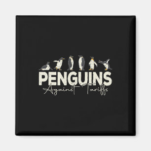 Imã Pinguins contra Tarifas Animais Engraçados Retro R