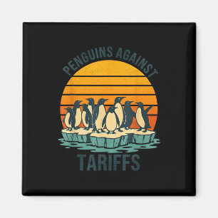 Imã Pinguins contra Tarifas AntiTarifas Funny Pengui