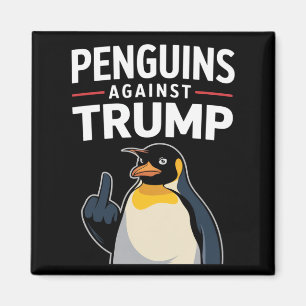 Imã Pinguins de Asas Levantadas Resistem Contra Trump