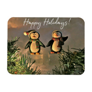Ímã Pinguins de Feriado