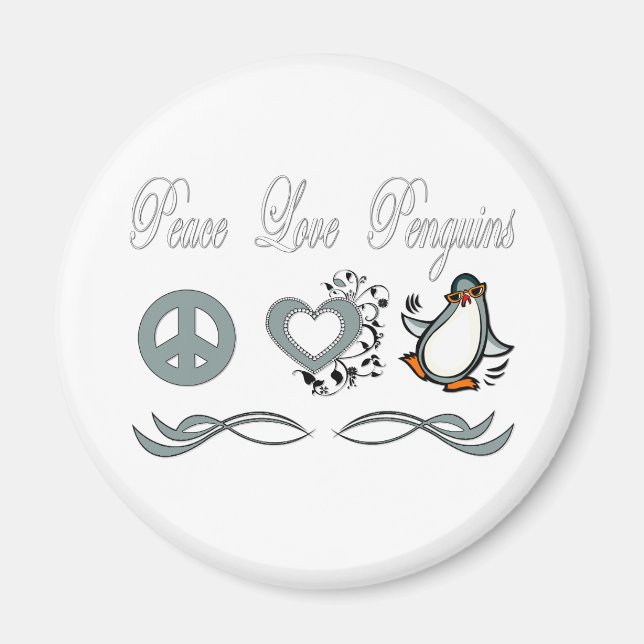 Imã Pinguins de Paz e Amor (Frente)