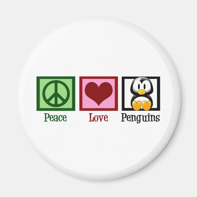 Imã Pinguins de Paz e Amor (Frente)
