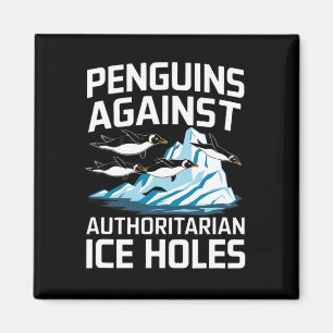 Imã Pinguins de Trump Contra Buracos de Gelo Autoritár