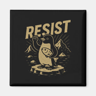 Imã Pinguins Gráficos Engraçados Resistem Pinguim Cont