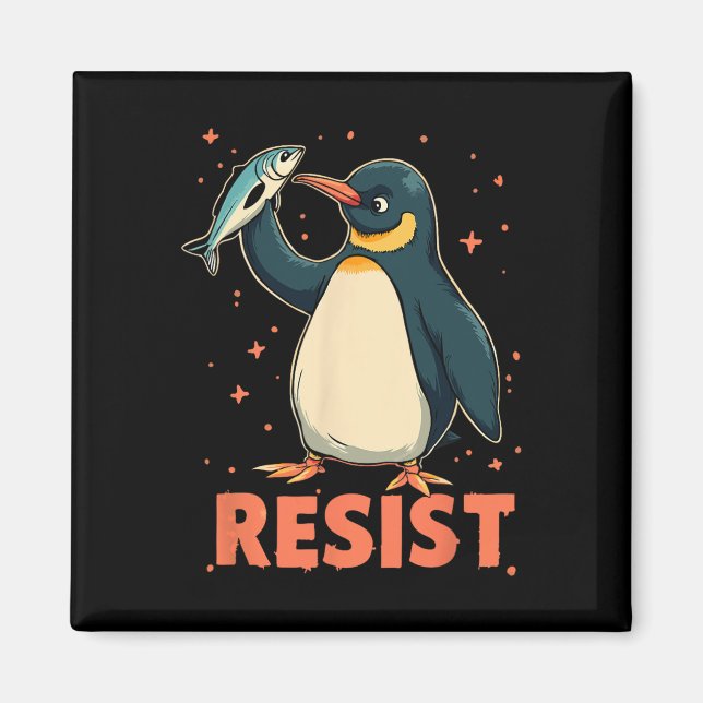 Imã Pinguins Pinguins Contra Pinguins Engraçados (Frente)