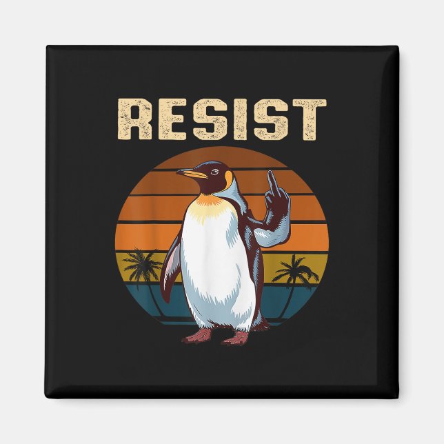 Imã Pinguins Pinguins Contra Pinguins Engraçados (Frente)