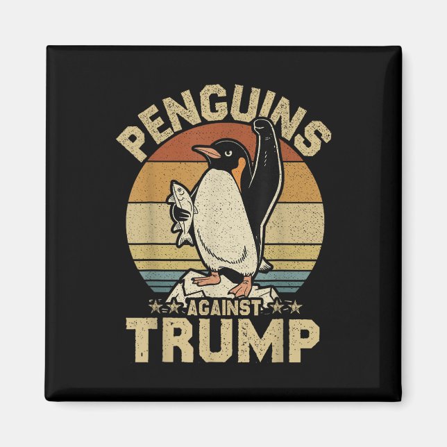 Imã Pinguins Pinguins Contra Pinguins Engraçados (Frente)