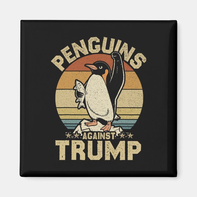 Imã Pinguins Pinguins Contra Pinguins Engraçados (Frente)