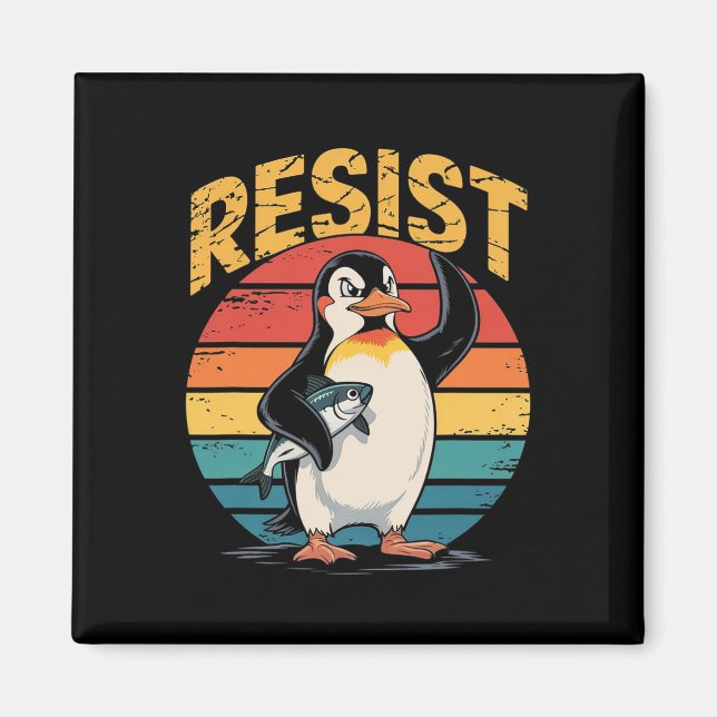 Imã Pinguins Pinguins Contra Pinguins Engraçados (Frente)
