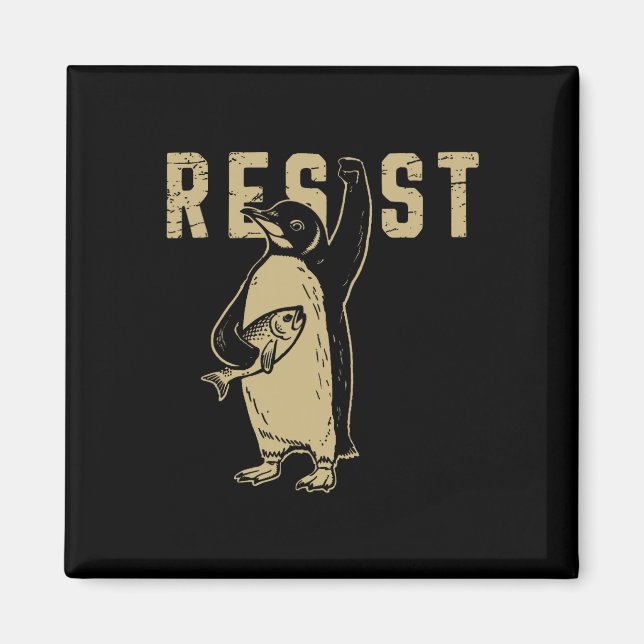 Imã Pinguins Pinguins Contra Pinguins Engraçados (Frente)