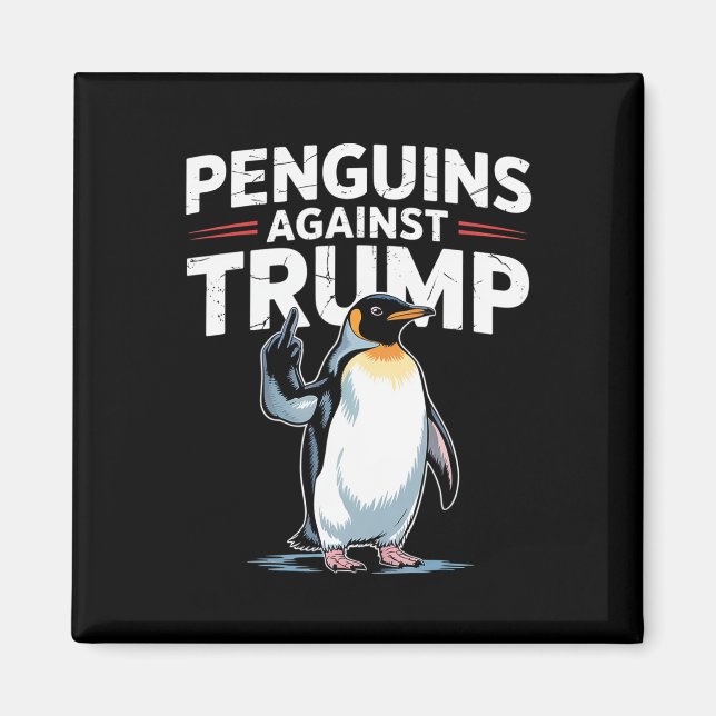 Imã Pinguins Pinguins Contra Pinguins Engraçados (Frente)