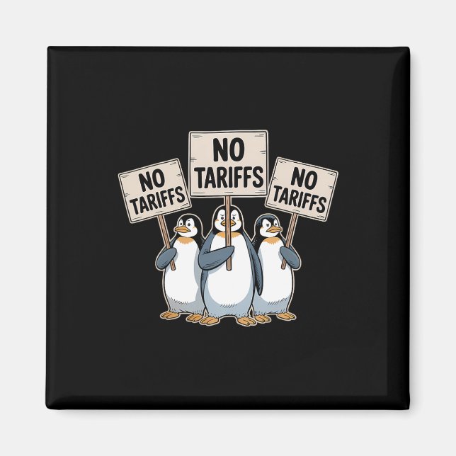 Imã Pinguins Protestam Contra Tarifas de Trump Pinguim (Frente)