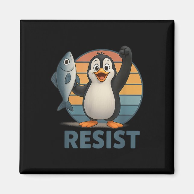 Imã Pinguins resistentes ao ativismo pinguim protestam (Frente)