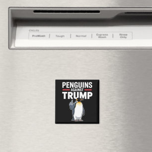 Imã Pinguins Resistentes Contra Trump com Nadadeiras L