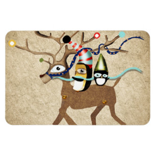 Ímã Pinguins Viajando no inverno