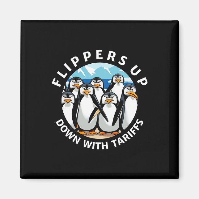 Imã Pinguins Viram as Barbatanas em Protesto Contra Ta (Frente)